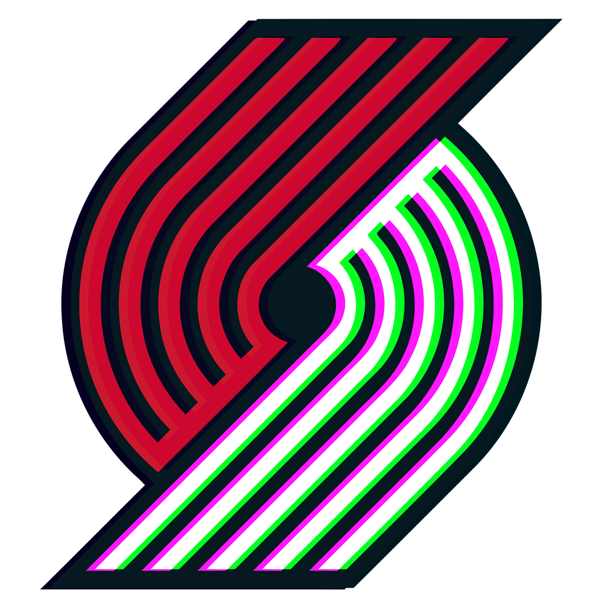 Phantom Portland Trail Blazers logo iron on paper